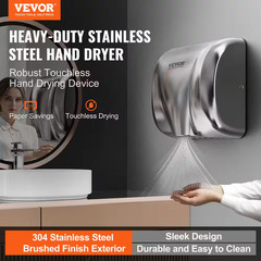 Heavy Duty Commercial Hand Dryer 1300W Automatic High Speed Stainless Steel Warm