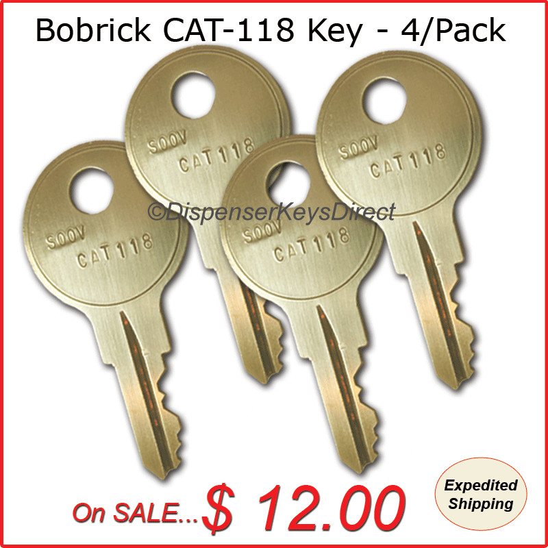 Bobrick “CAT-118” Dispenser Key – (4/pk.)