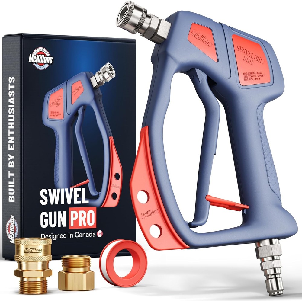 Swivel Gun Pro – Swivel High Pressure Water Handle with 3/8″ Male Plug and 1/4”