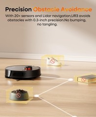 Uninell Robot Vacuum And Mop Self-Emptying Station 7000Pa Suction For Pet Hair