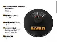 DEWALT 18 in Universal Surface Cleaner Cold Water Pressure Washer 3700 PSI Max