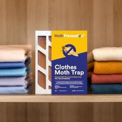 Natural Odor-Free Moth Traps Clothes Closets Refillable 3-Pack Pheromone Modern
