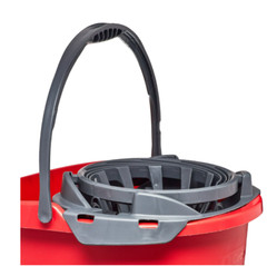 O-Cedar QuickWring Bucket, 2.5 Gallon Mop Bucket with Wringer, Red