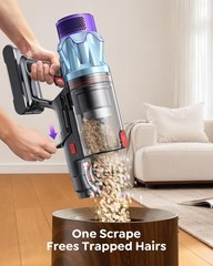 Powerffy Cordless Vacuum Cleaner 70Min/650W/55Kpa Self-Standing Vacuum Cleaners