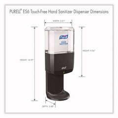 PURELL 642401 1,200 mL Touch Free Hand Sanitizer Dispenser – GP (1/CT) New