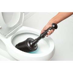 Heavy Duty Toilet Plunger Tri Level Nozzle Bellows Design All Purpose Tool New