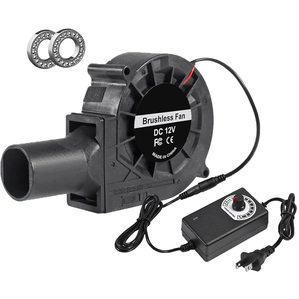 97mm Blower Fan 12V BBQ Blower Fan with AC Plug 110V 240V BBQ Air Mover with …