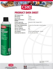 03110 Industrial Super Degreaser NSF certified K1 Aerosol 18 oz CRC Industries
