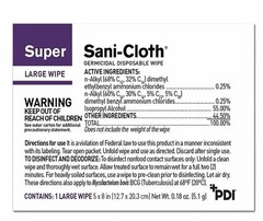 PDI Super Sani-Cloth Surface Disinfectant 50 Count Alcohol Scent 50 Ct
