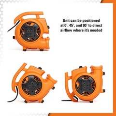 Blower Fan Air Mover 600 CFM Lightweight Ergonomic Handle 480 Watts