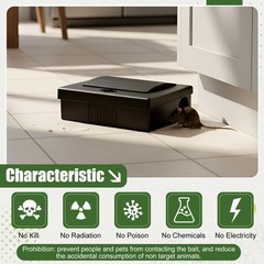 Mysora 12 Pcs Mouse Station with Key Reusable Rats Bait Stations Mice…