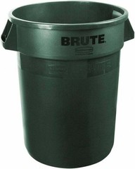 Rubbermaid 20 Gal Green Round Trash Can Polyethylene, 22.88″ High