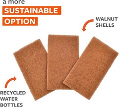 Full Circle Neat Nut Walnut Shell Scouring Pads, Non-Scratch, Set of 3, 5 oz
