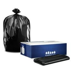 Plasticplace 64-65 Gallon Black Trash Bags, 1.5 Mil, 50â x 60â, 25 Count