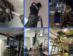 110V Debris Free Air Duct Cleaning Machine for Round Pipe, Rectangular Pipe