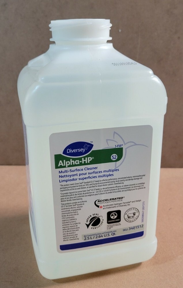 (1 Qty) DIVERSEY ALPHA-HP 52 Multi-Surface Cleaner Citrus Scent 2.5L