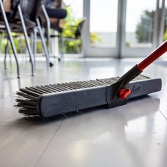 Libman 24in. Rough Surface Push Broom, 60in.L Handle, Model# 879