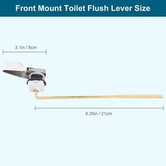Hygie Rinse Universal Front Mount Metal Toilet Handle 1 Piece, Chrome