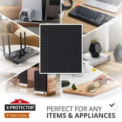 X-Protector Rubber Sheet – 4 PCS Non 4 4 x 5 inch (Black Rubber), Black