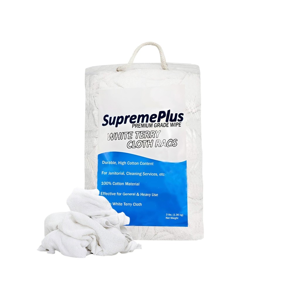 Premium Terry Towels for Cleaning – 3 LB Bag 100% Cotton Towels Cleaning Rags