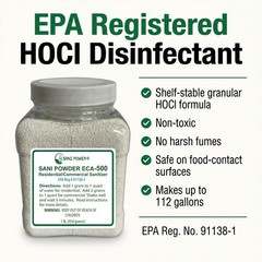 Hypochlorous Acid Granules 1-Pound Commercial Disinfectant 56-112 Gallons