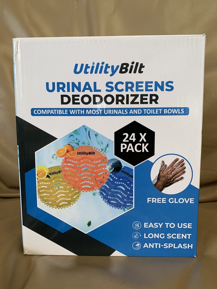 Utilitybilt Urinal Screens Deodorizer 24 Pack. Odor Protection For 30 Days/ 5000