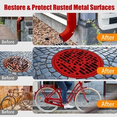Rust Converter Paint 35oz Red – 2-in-1 Prevention Coating for Automotive, Marine