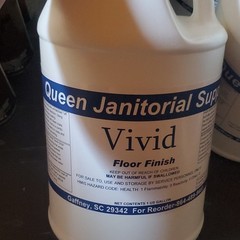 Queen Janitorial Supply Vivid Floor Finish, 7 Gallon