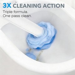 Disposable Toilet Brush & Wand Starter Kit, Wall-Mounted Auto-Closing Caddy w…