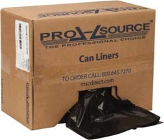 100 Pack PRO SOURCE Black 45 Gal, 2 mil Heavy Duty Trash Bags, 40″W x 46″L