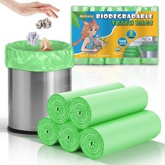 2-Gallon Green Small Garbage Bags – Compostable Mini Trash Bag 100 Count Unsc…