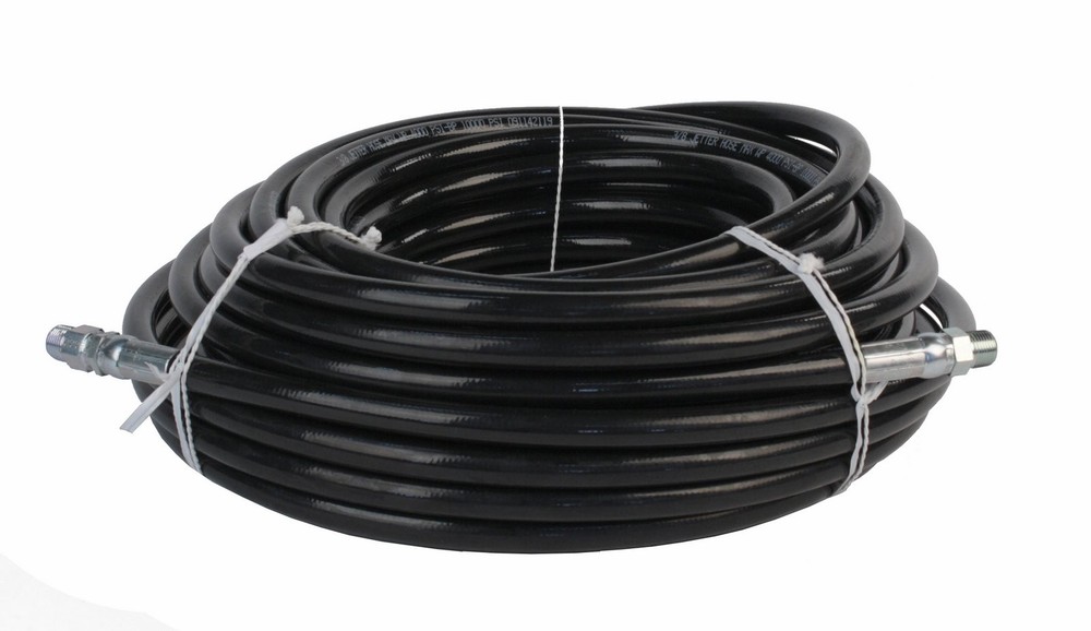 Schieffer 4000 PSI 3/8″ x 100′ Thermoplastic Sewer Jetter Hose 3/8″ Solid Swivel