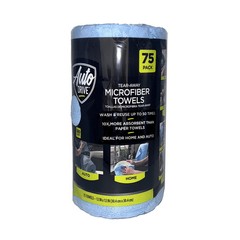 Auto Drive 75 Pack Tear Away Microfiber Car Wash Towel Roll
