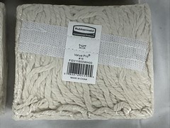 4 Rubbermaid Commercial Value PRO #16 16 Oz. Mop Heads Cut-End Cotton Mop Heads