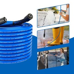 Flexible Pressure Washer Hose 25FT X 1/4″, Kink Resistant Max 4000 PSI Power …