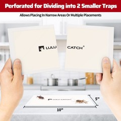 LULUCATCH Cricket Insect Glue Traps – 6 Pack Bug Cockroach 6 Pack, White