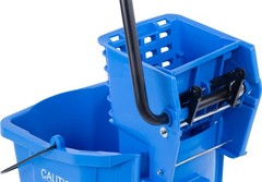 SPARTA Commercial Mop Bucket With Side Press Wringer, Floor 26 Quart, Blue