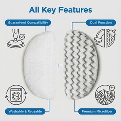 S2U 6-Pack Bissell Steam Mop Pads For Bissell Powerfresh Steam Mop Pads