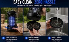 Bug Zapper Outdoor Indoor, 18W Electric Mosquito Zapper 4200V, UV Light Fly