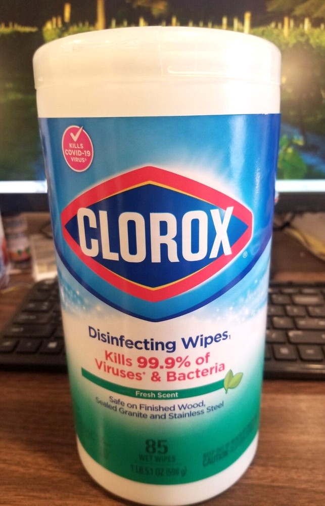 (1-CONTAINER) CLOROX DISINFECTING & CLEANING WIPES FRESH SCENT, 85 WIPES