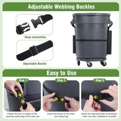 Trash Can Caddy Bags Fit 32-55 Gallon Garbage Bin Garbage Bin Caddy Bag With 13