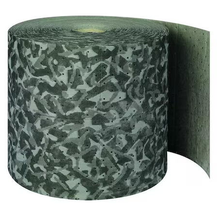 Brady Bm15 Sorbent Roll, 26 Gal, 15 In X 150 Ft, Universal, Gray, Polypropylene