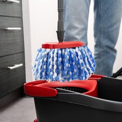 Spin Mop Replacement Head Compatible with O-Ceda Blue 4 Count (Pack of 1)