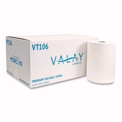Morcon Paper VT106 10″ x 550′ 1-Ply TAD Roll Towels – White (6 Rolls/CT) New