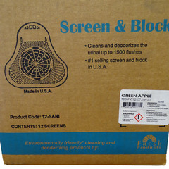 Fresh Products 12-SANI Eco Fresh NBlock And Screen 1500 Flushes Each Gree Apple