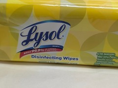 Lysol Disinfecting Wipes 80 Ct Lemon & Lime Blossom Scent Flip Top Pack ~ New