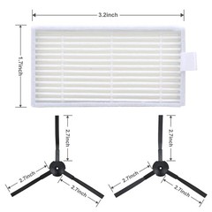 Mochenli Vacuum Filter Kit Replacement for Robotic ILIFE White Black