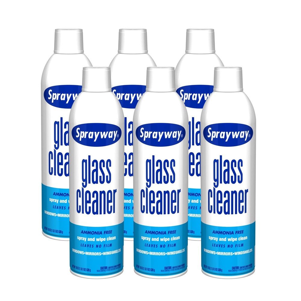 Sprayway Glass Cleaner with Foaming Spray for a 19 Fl Oz (Pack of 6), White