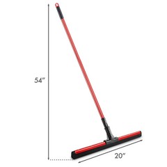 Libman 20″ High Power Floor Squeegee Red Steel Handle Rubber Flex Blade