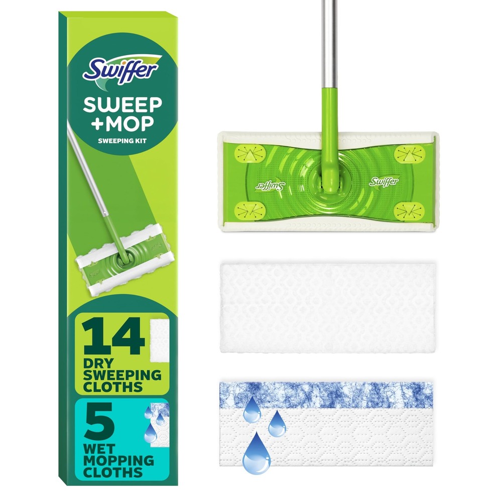 Swiffer Sweeper 2-in-1 Mops for Floor Cleaning, Dry 20 Piece Set, Multicolor